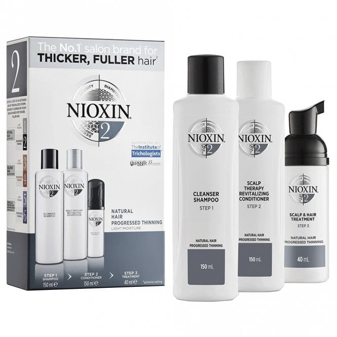 NIOXIN Hair Starter Kit System 2 for Natural Hair with Progressed Thinning