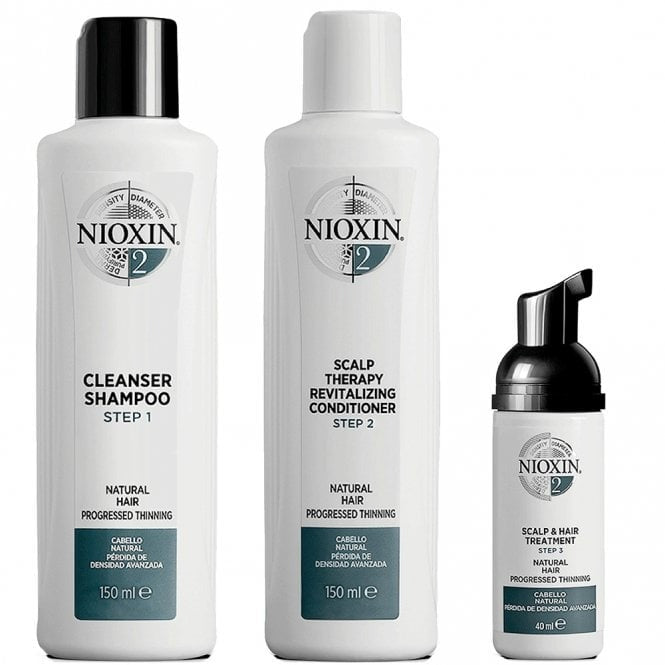 NIOXIN Hair Starter Kit System 2 for Natural Hair with Progressed Thinning