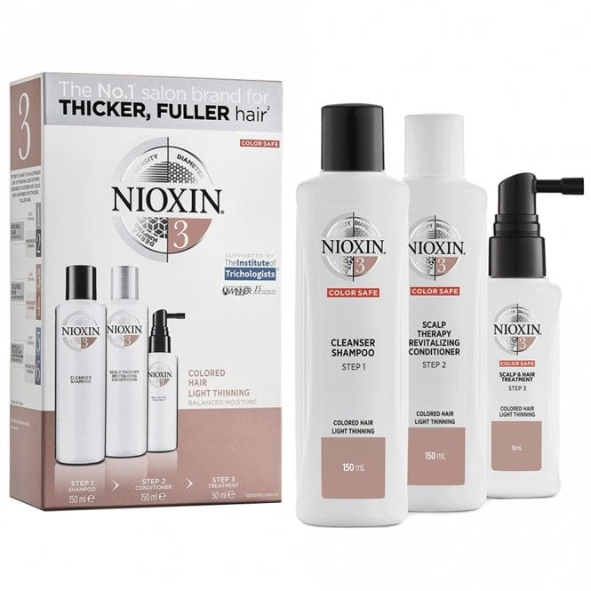 NIOXIN Hair Starter Kit System 3 for Coloured Hair with Light Thinning