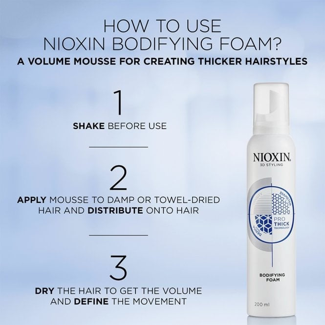 NIOXIN 3D Styling Pro Thick Bodifying Foam 200ml
