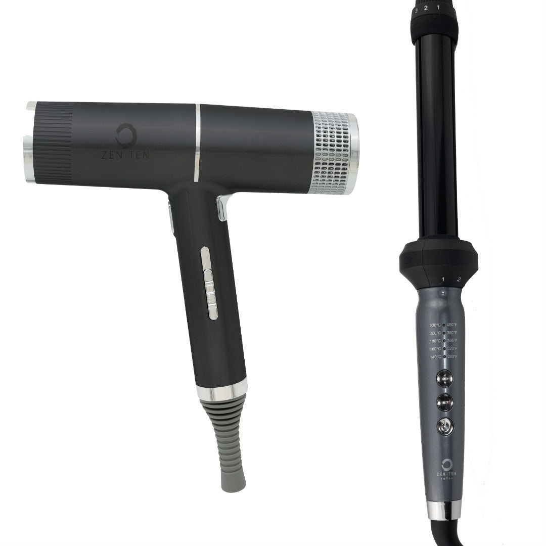 Zenten New Concept Dryer + Reflex Curler Duo Bundle
