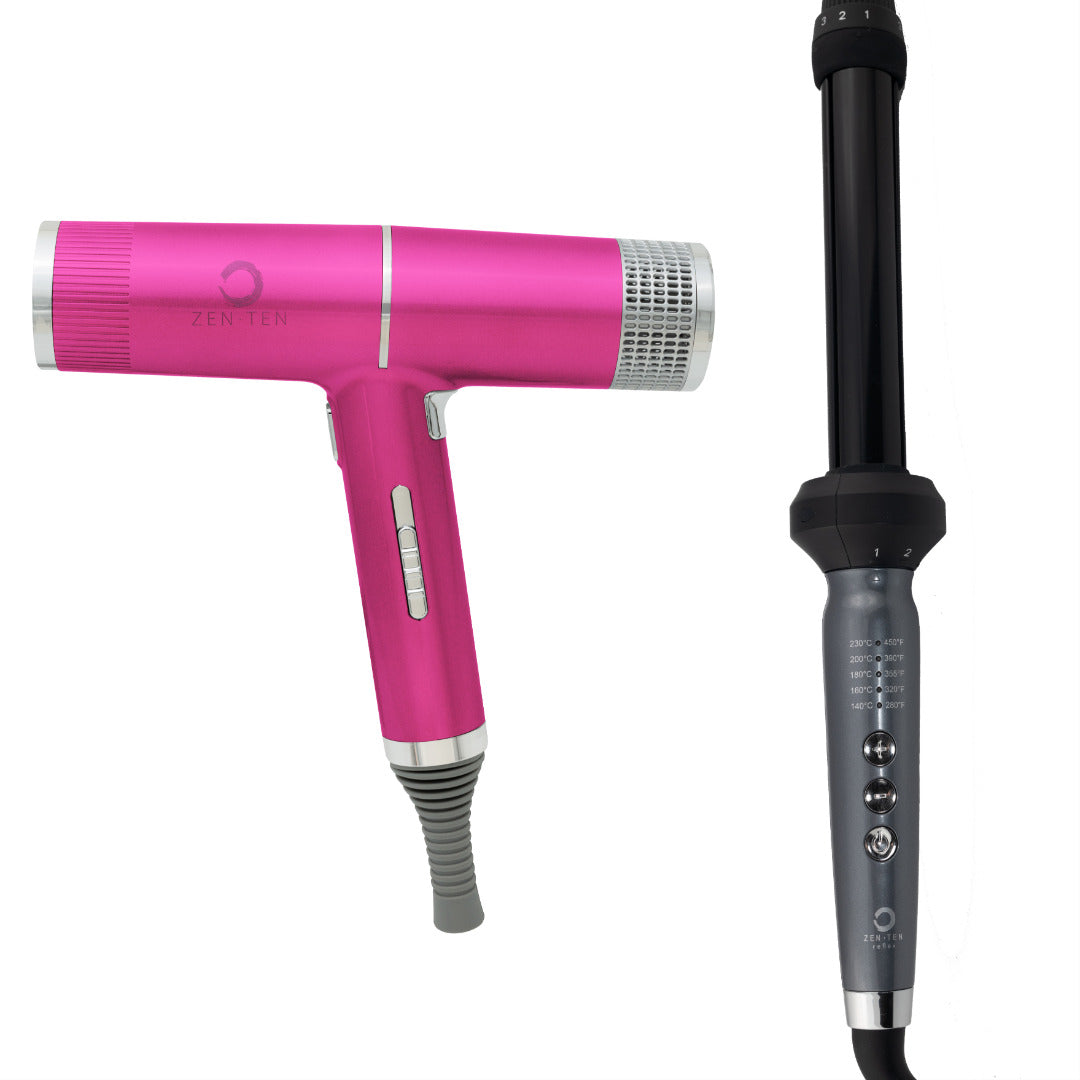 Zenten New Concept Dryer + Reflex Curler Duo Bundle