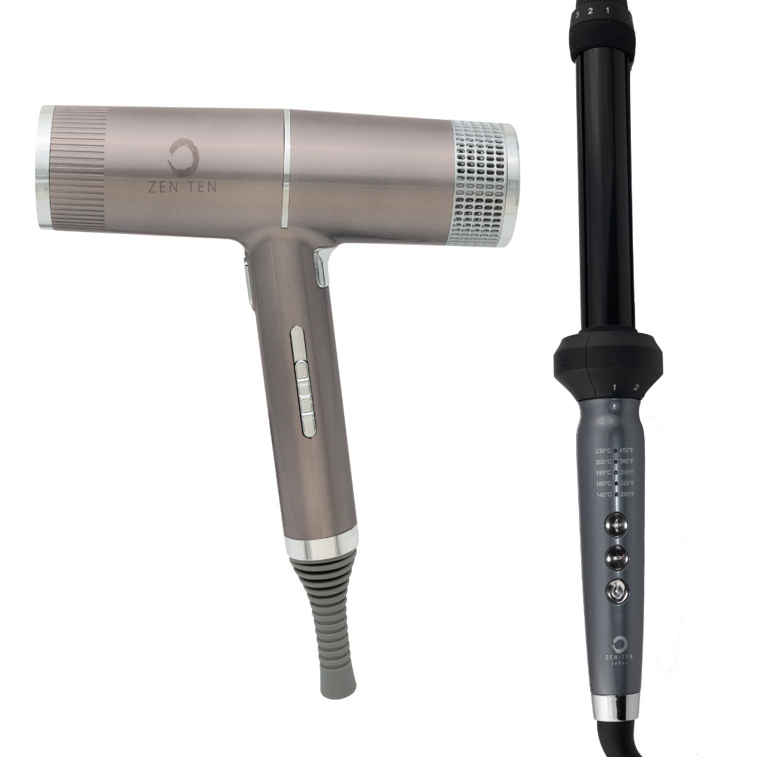 Zenten New Concept Dryer + Reflex Curler Duo Bundle