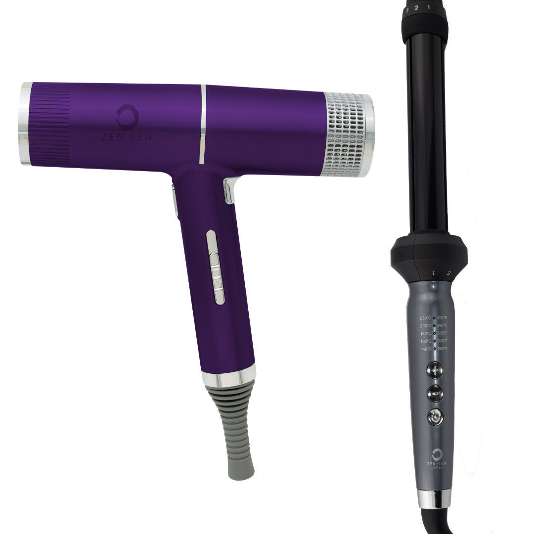 Zenten New Concept Dryer + Reflex Curler Duo Bundle