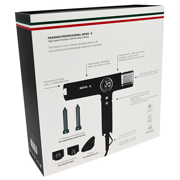 Fransen Professional Nova X Digital Hair Dryer with Magnatech Attachments