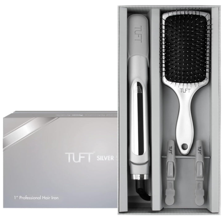 Tuft 1 inch Silver Snow Professional Hair Iron Limited edition