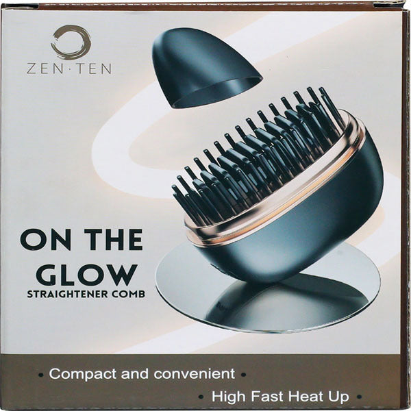 Zenten On The Glow Wireless Portable Rechargeable Hair Straightening Comb