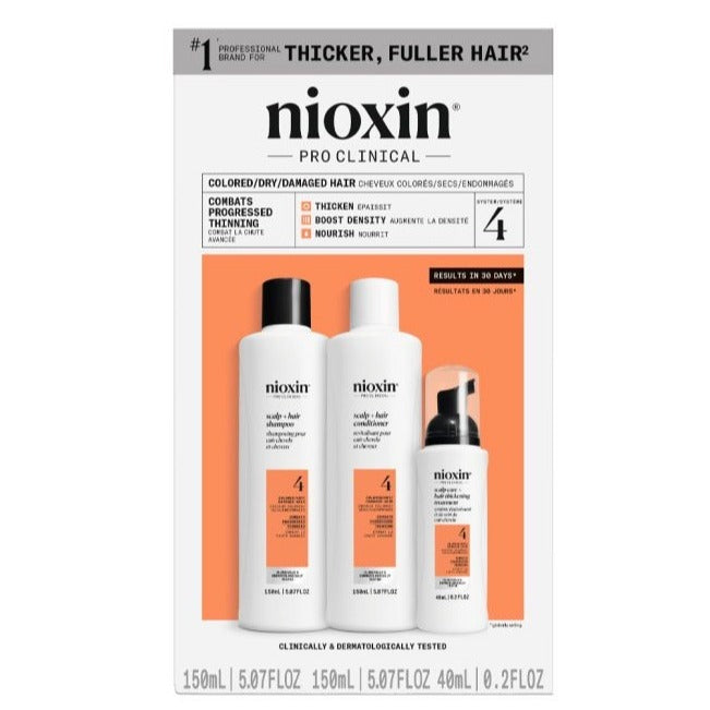 NIOXIN Hair Starter Kit System 4 for Coloured Treated Hair with Progressed Thinning