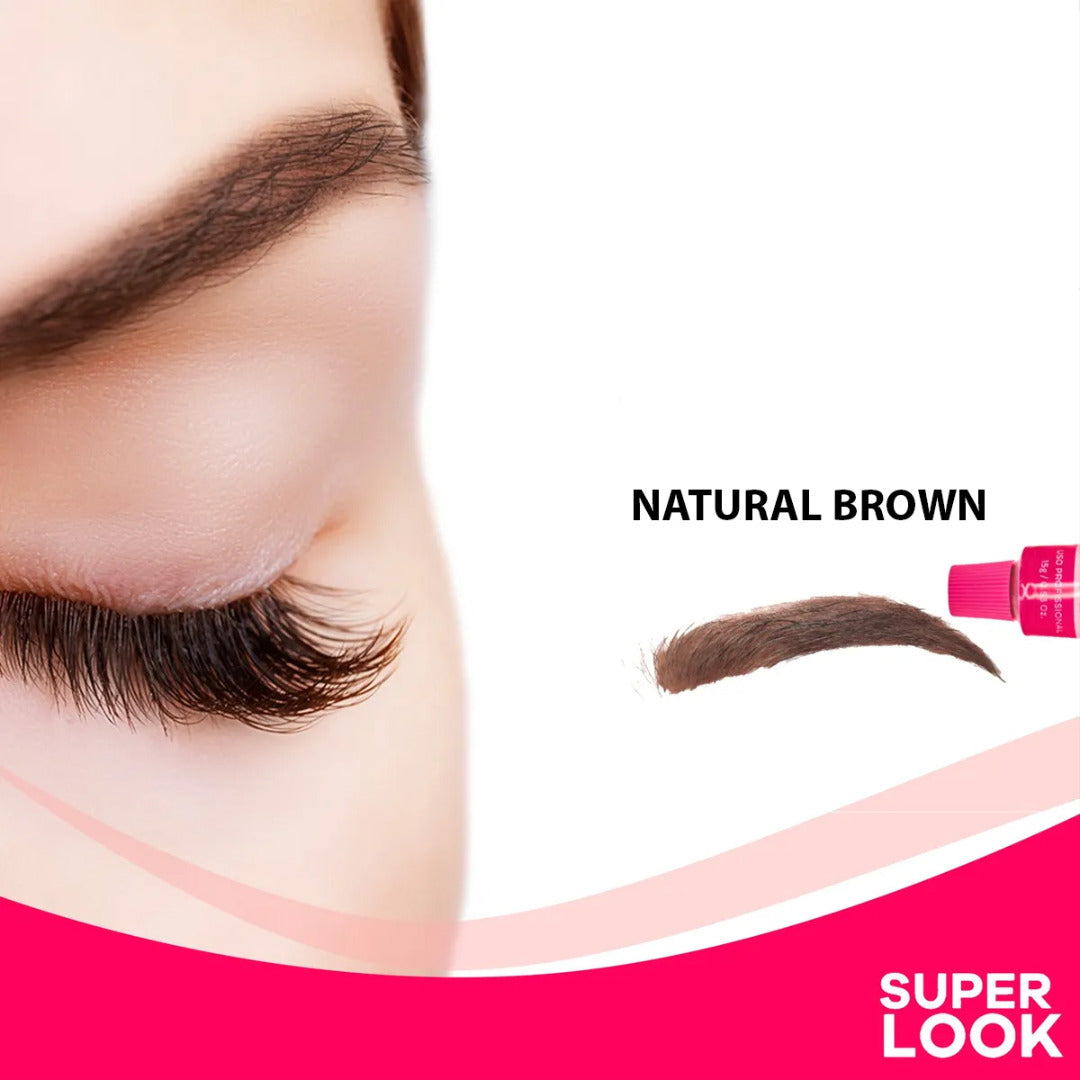 Super Look Professional Eyebrow Tinting Colour Kit + OX Developer