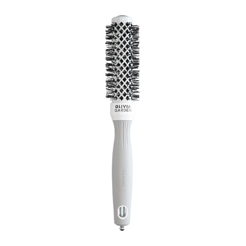 Olivia Garden Expert Blowout Shine Brush White and Grey