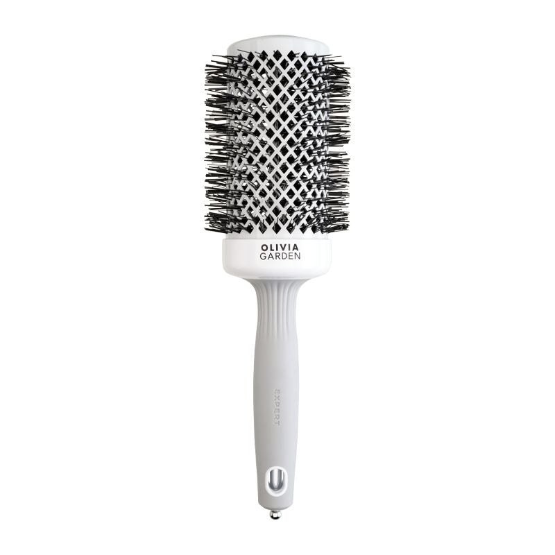 Olivia Garden Expert Blowout Shine Brush White and Grey
