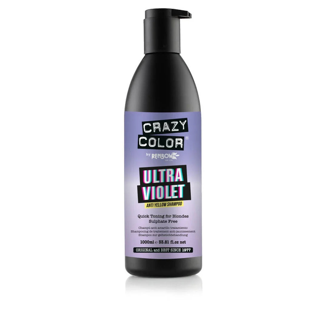 Crazy Color Ultra Violet Anti-Yellow Purple Shampoo !000ml