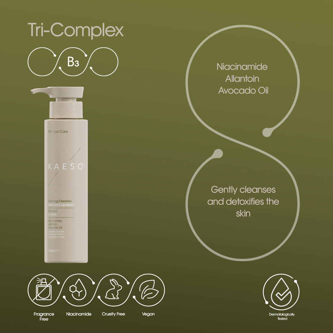 Kaeso B3 Calming Cleanser 195ml