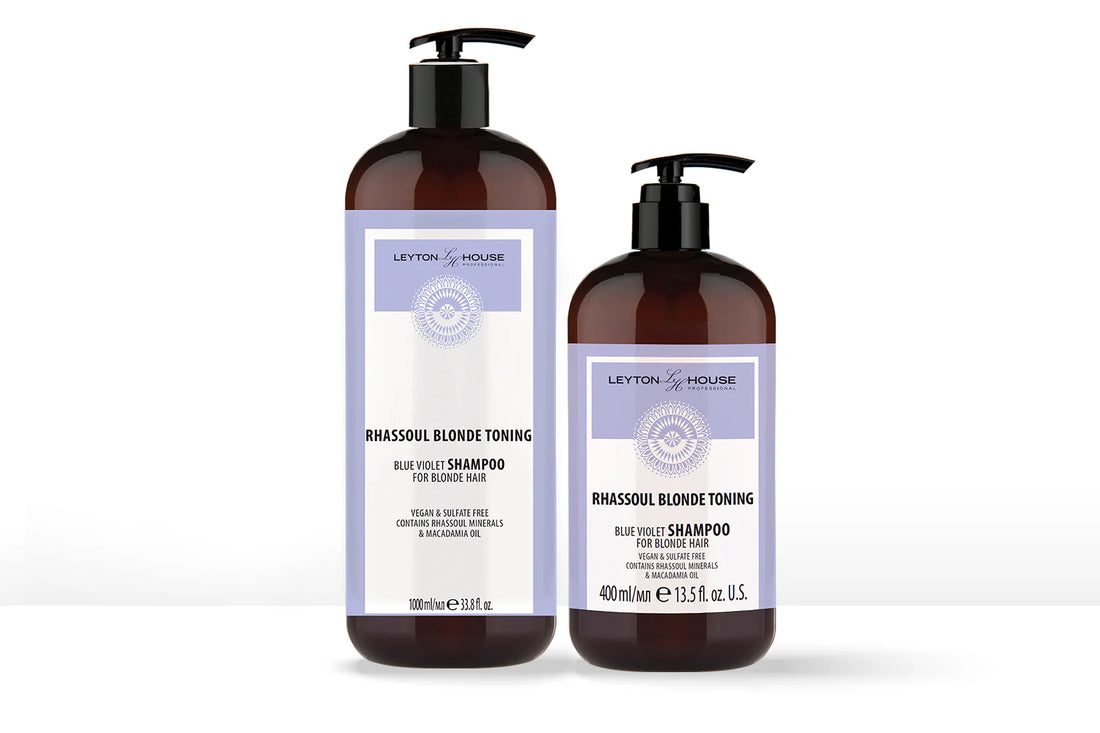 Leyton House Rhassoul Blonde Toning Blue Violet Shampoo For Blonde Hair 400ml/1000ml