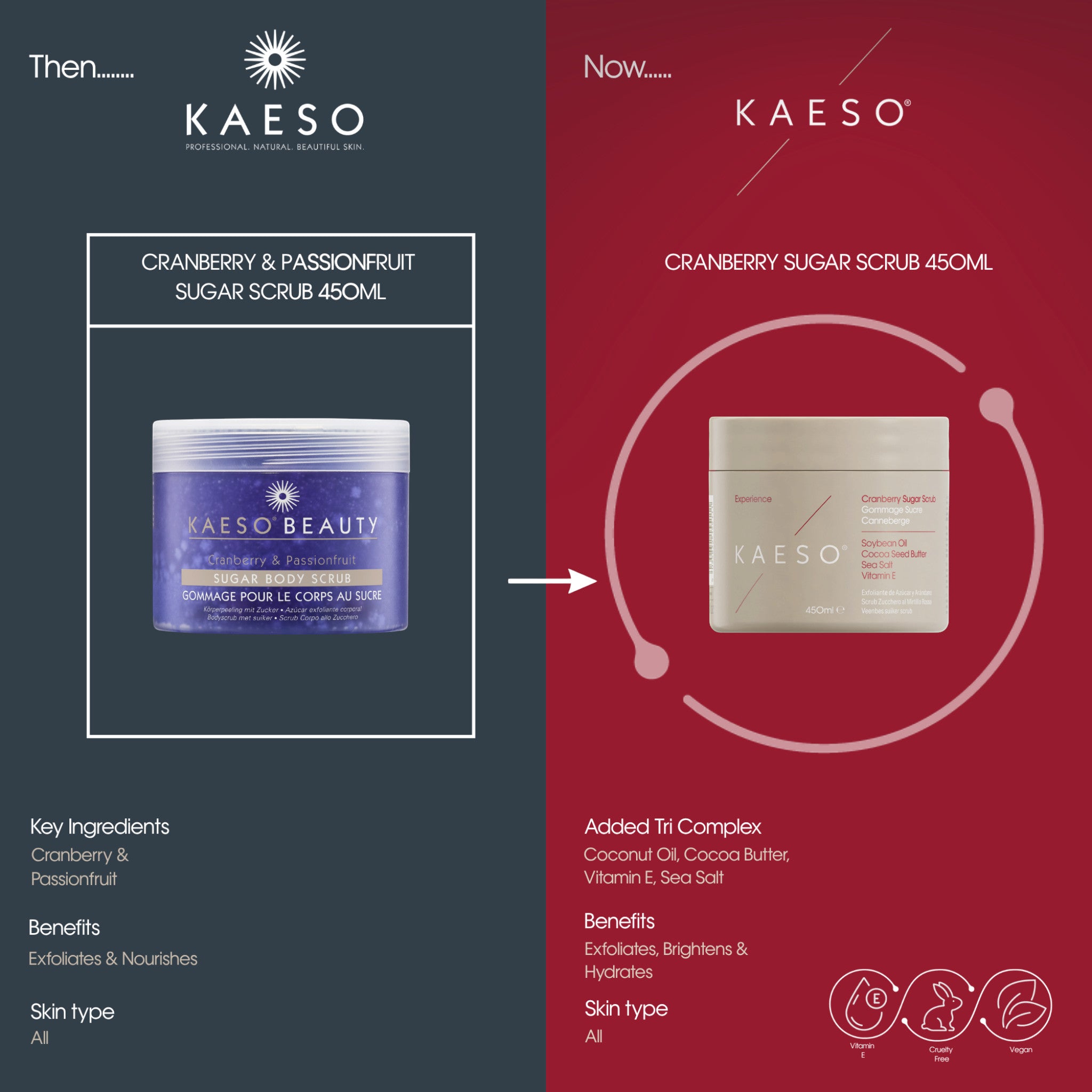 Kaeso Experience Cranberry Sugar Scrub 450ml
