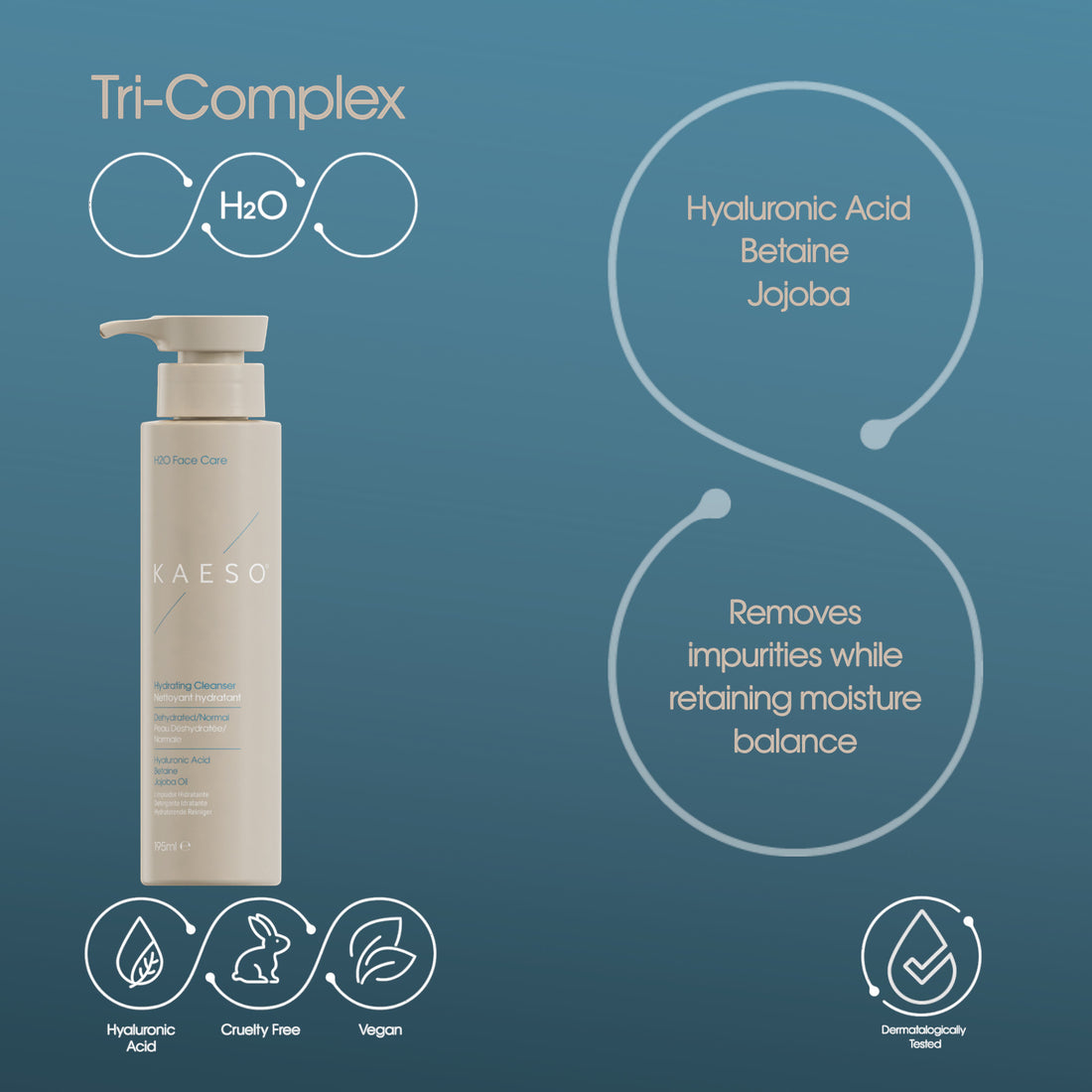 Kaeso H20 Hydrating Skin Cleanser 195ml