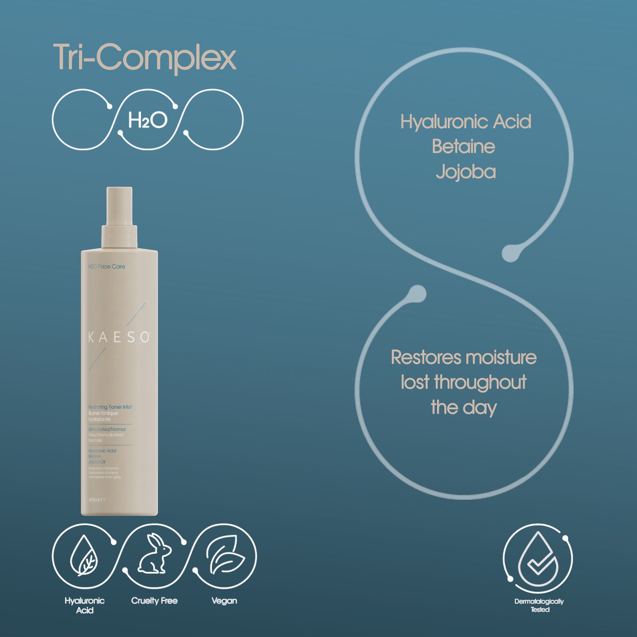 Kaeso H20 Hydrating Toner Mist 495ml