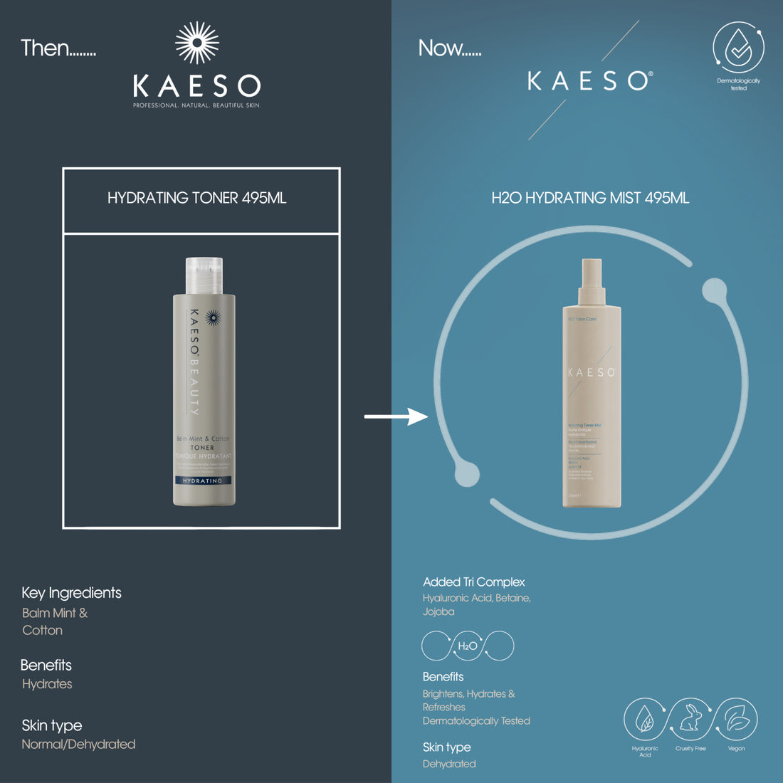 Kaeso H20 Hydrating Toner Mist 495ml