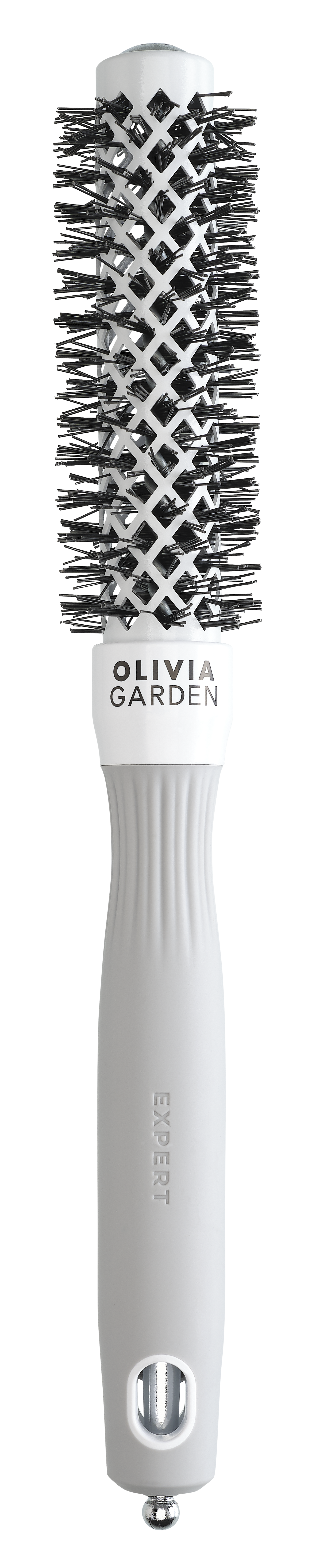 Olivia Garden Expert Blowout Shine Brush White and Grey
