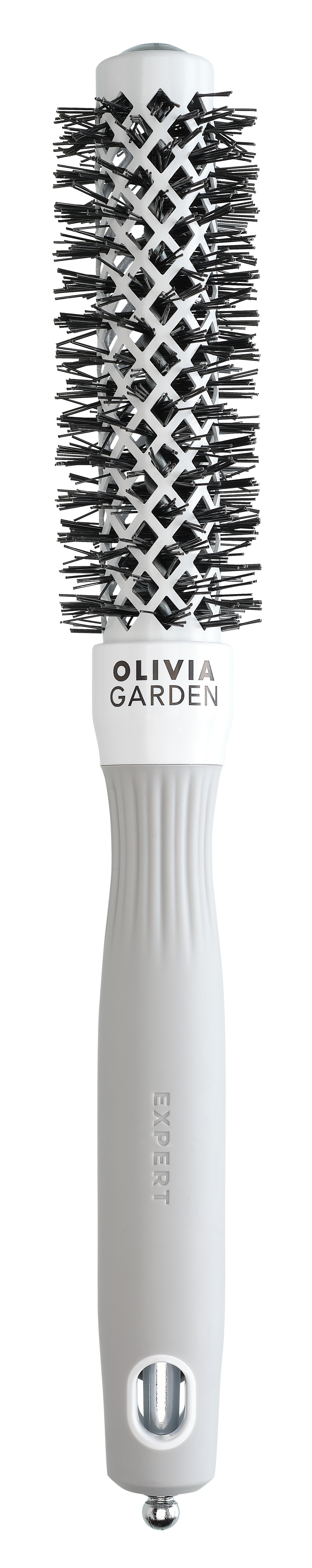 Olivia Garden Expert Blowout Shine Brush White and Grey