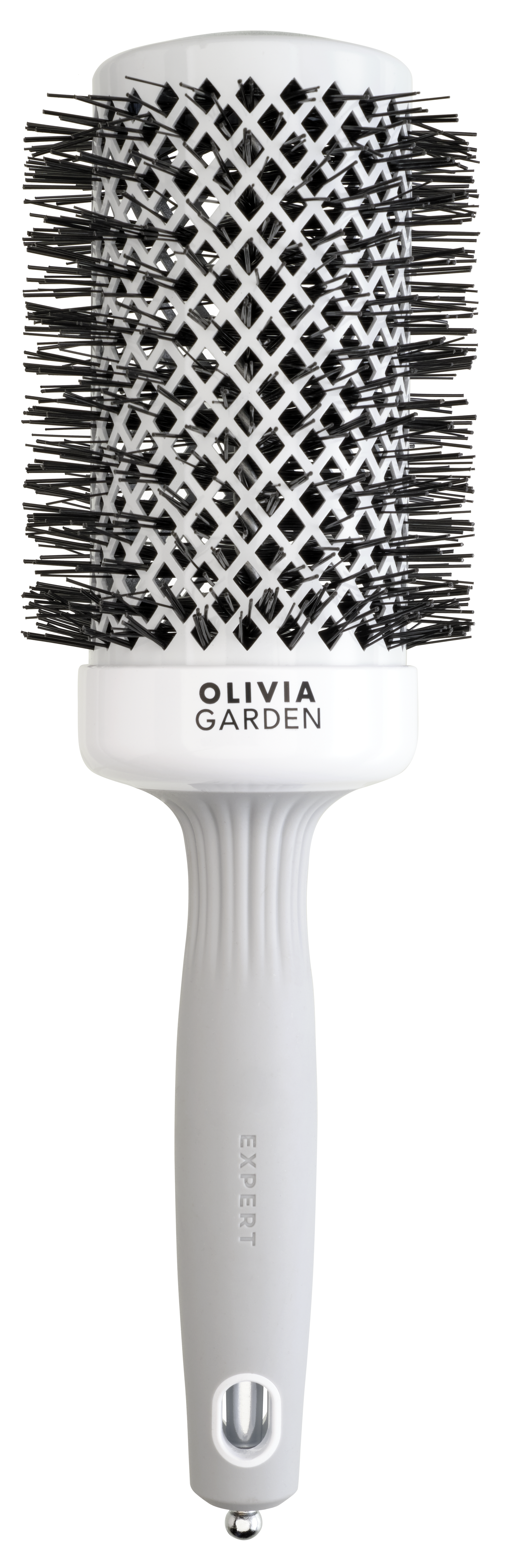 Olivia Garden Expert Blowout Shine Brush White and Grey