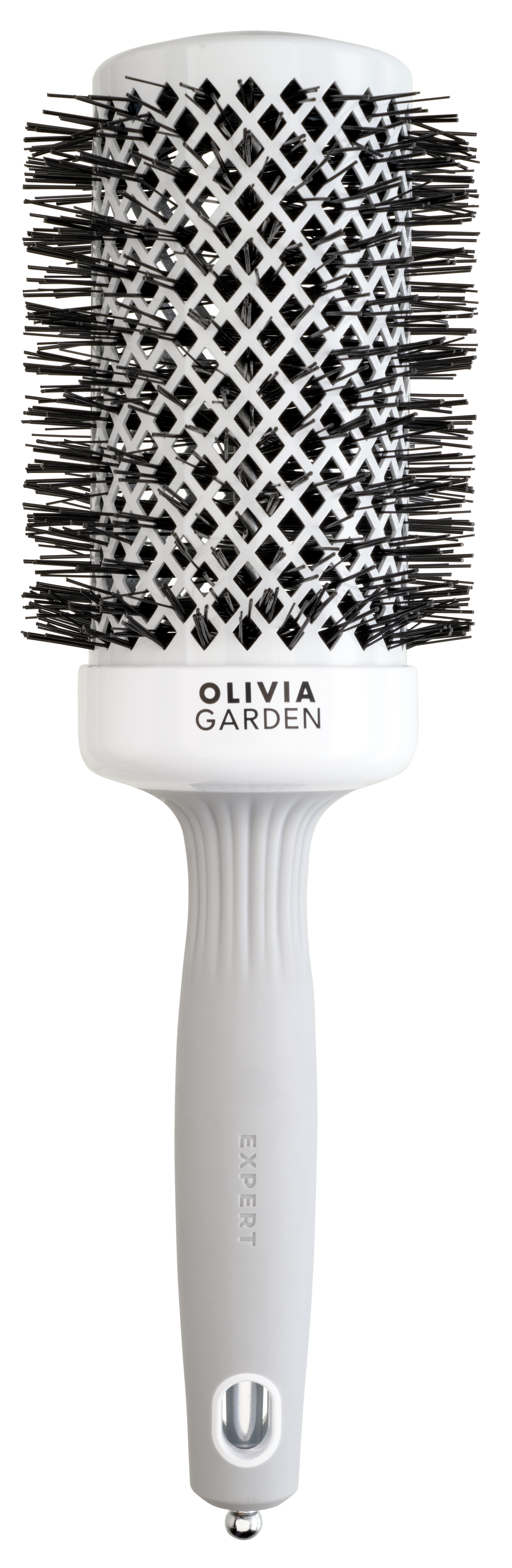 Olivia Garden Expert Blowout Shine Brush White and Grey