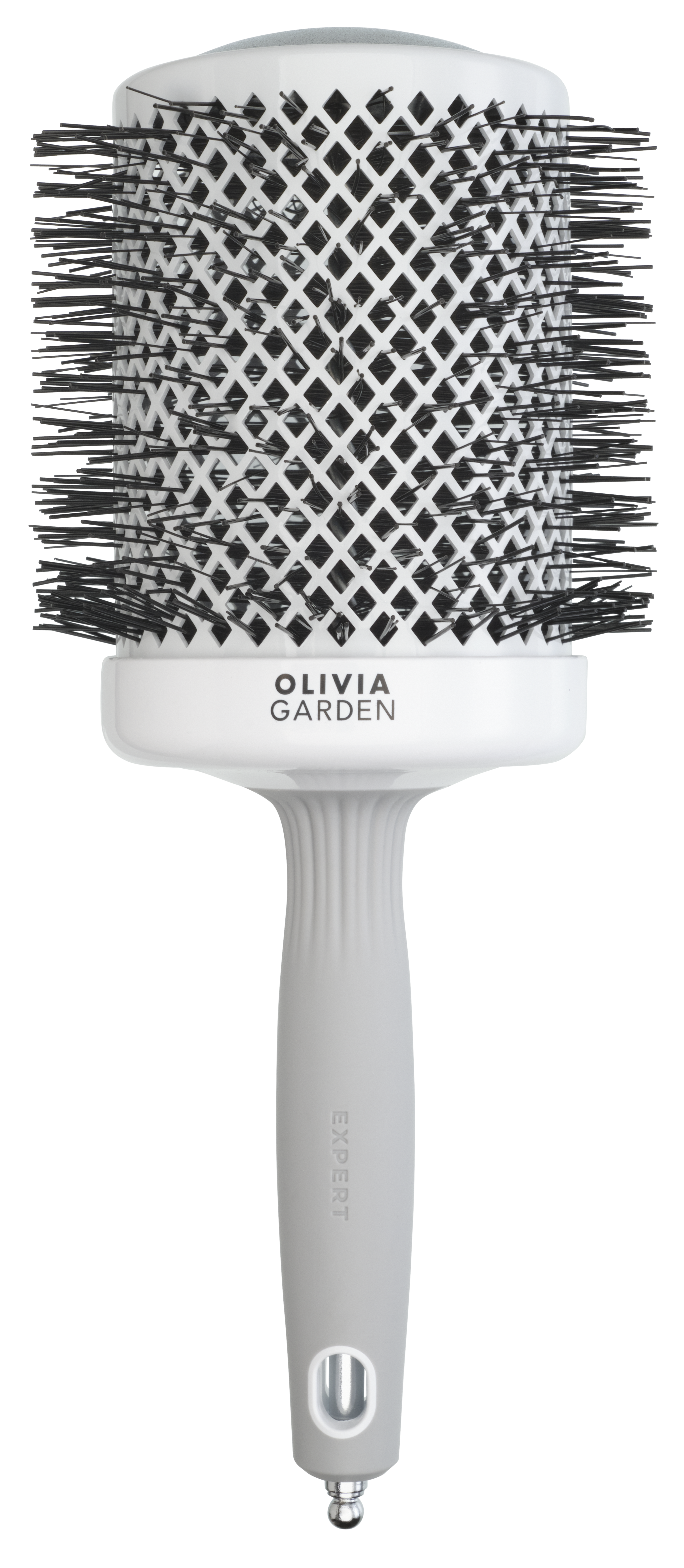 Olivia Garden Expert Blowout Shine Brush White and Grey