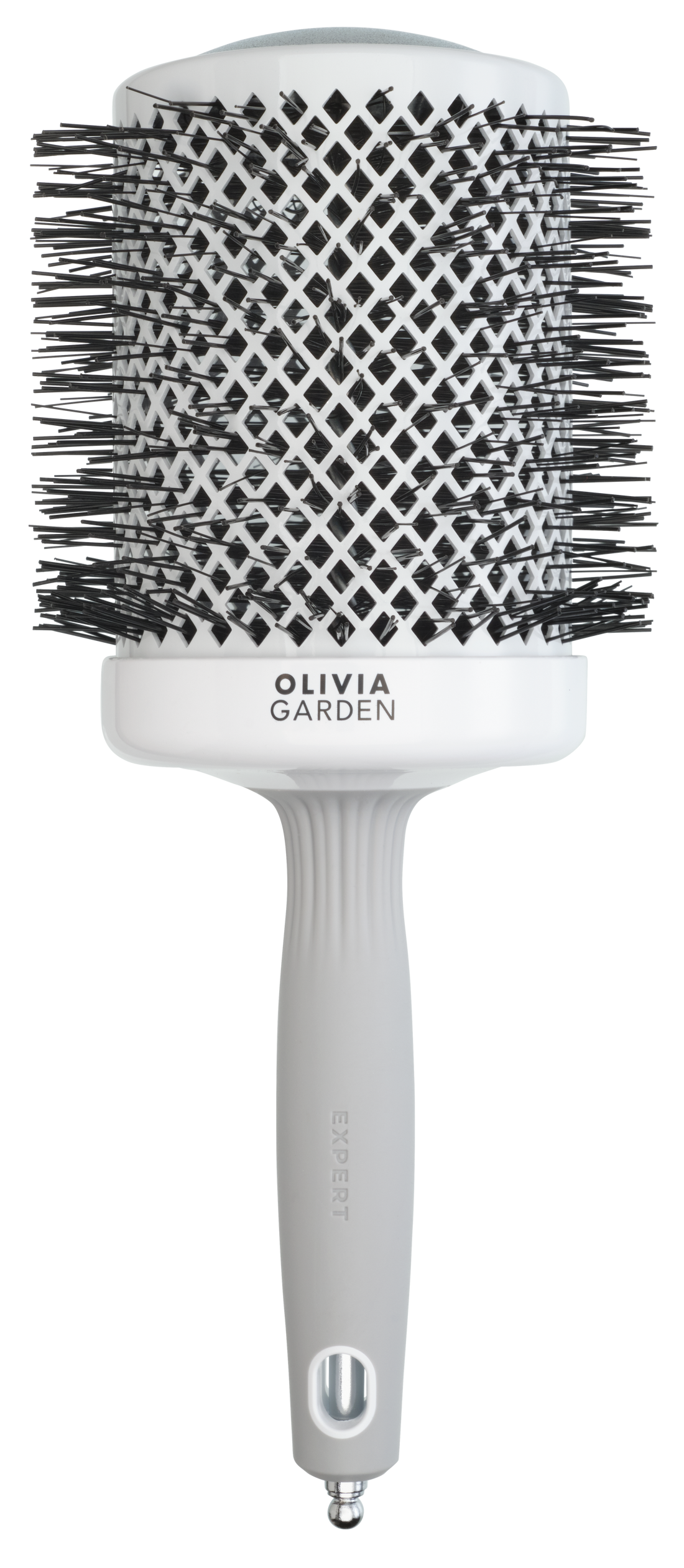 Olivia Garden Expert Blowout Shine Brush White and Grey
