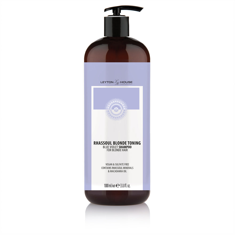 Leyton House Rhassoul Blonde Toning Blue Violet Shampoo For Blonde Hair 1000ml
