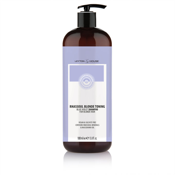 Leyton House Rhassoul Blonde Toning Blue Violet Shampoo For Blonde Hair 1000ml