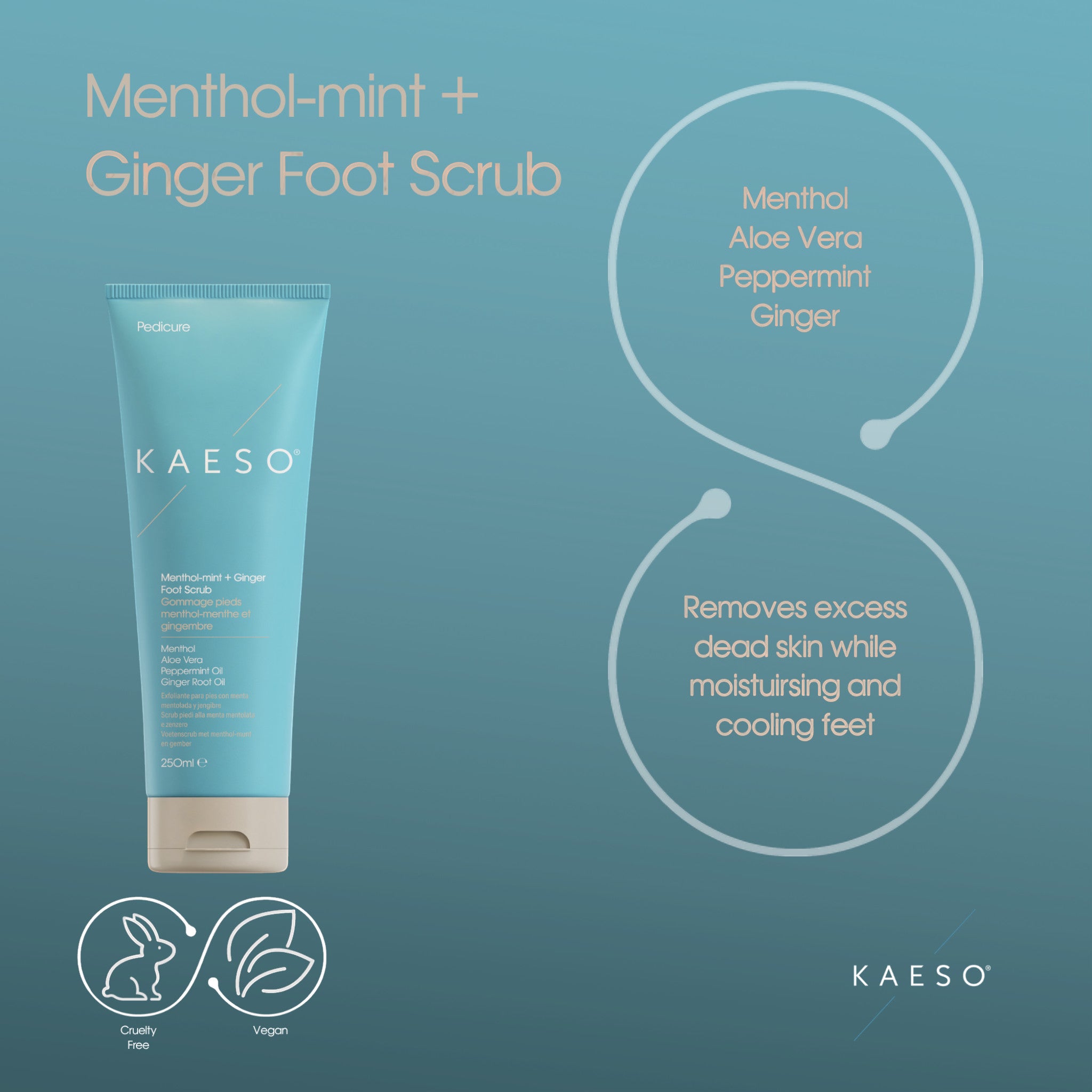 Kaeso Menthol - Mint & Ginger Foot Scrub