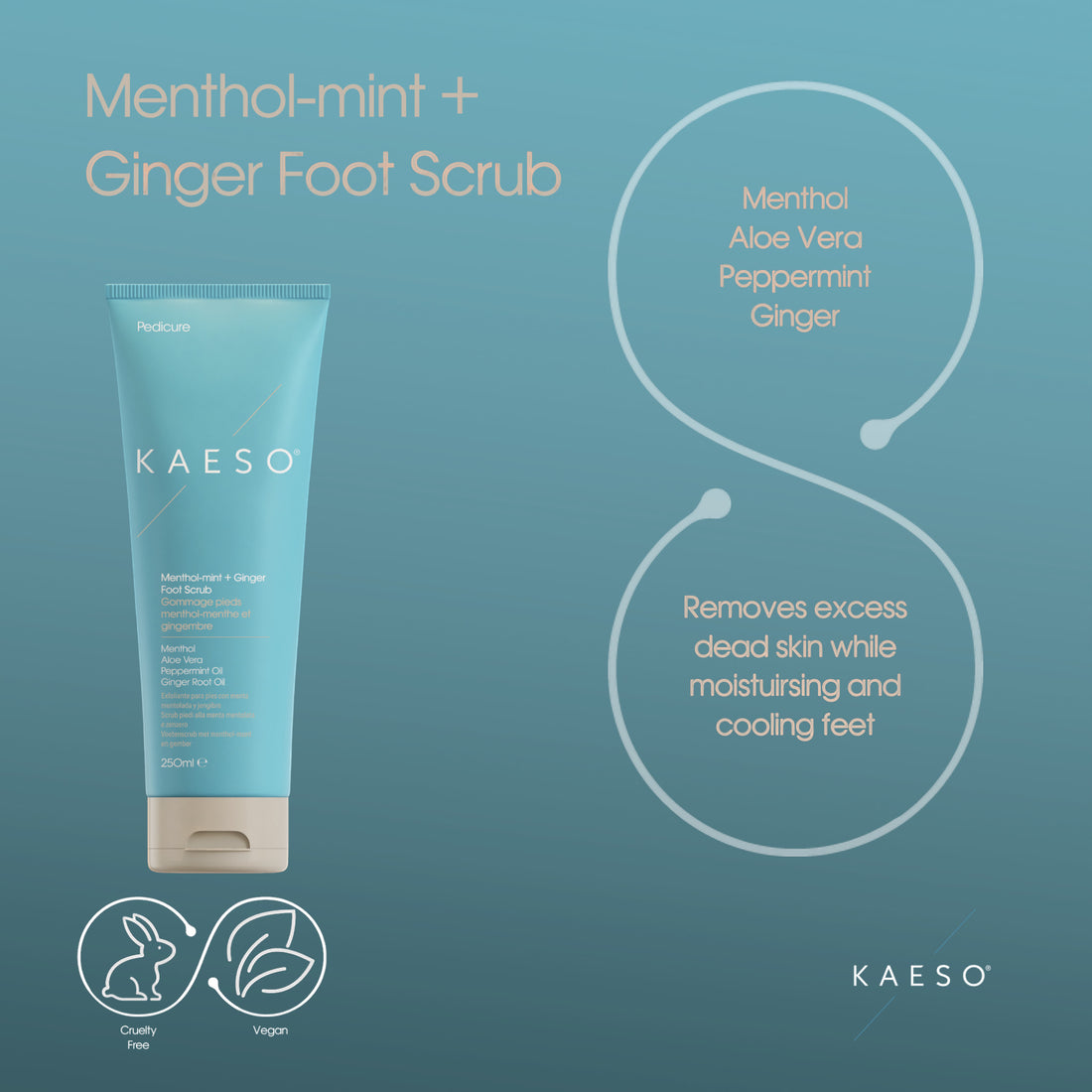 Kaeso Menthol - Mint & Ginger Foot Scrub