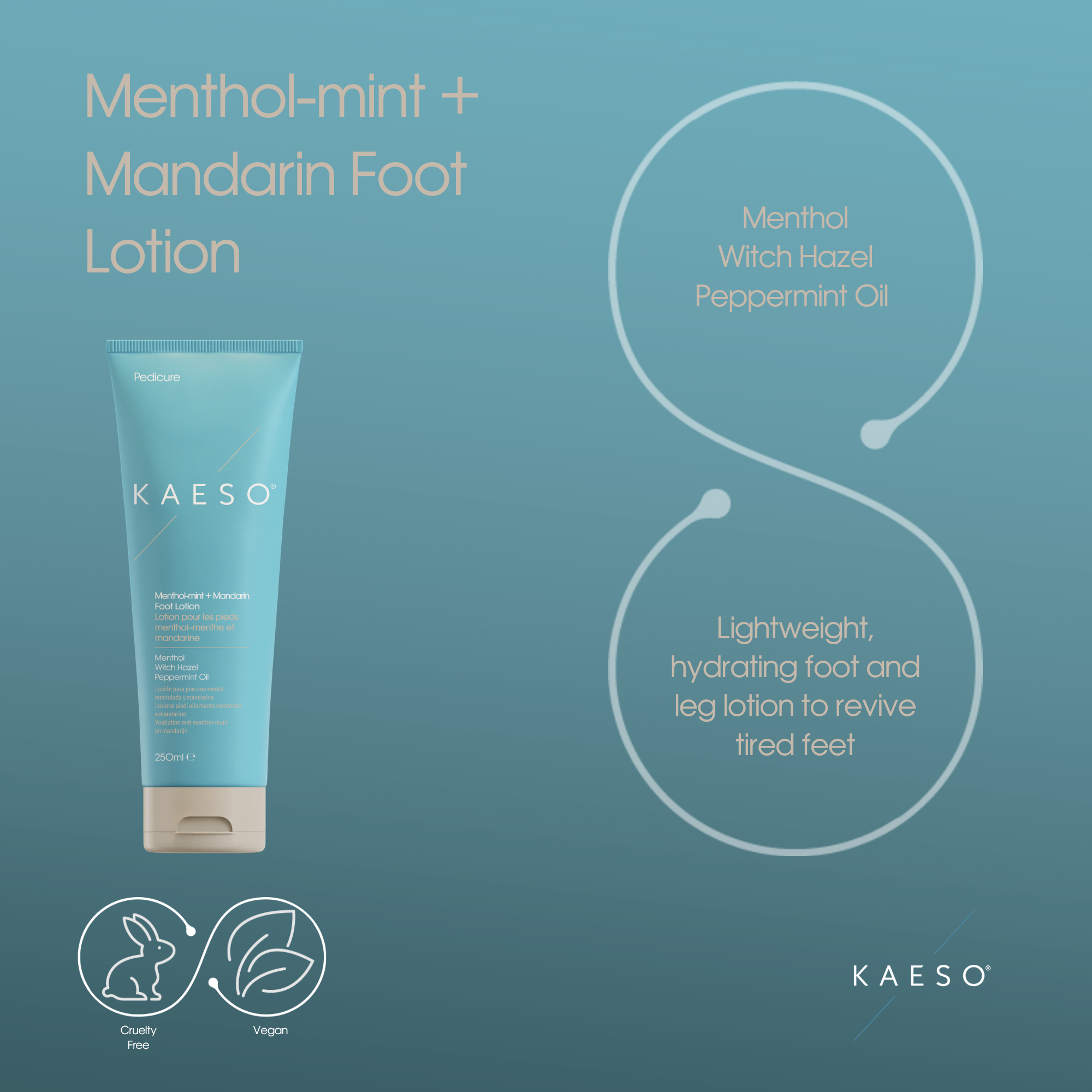 Kaeso Menthol-mint + Mandarin Foot Lotion