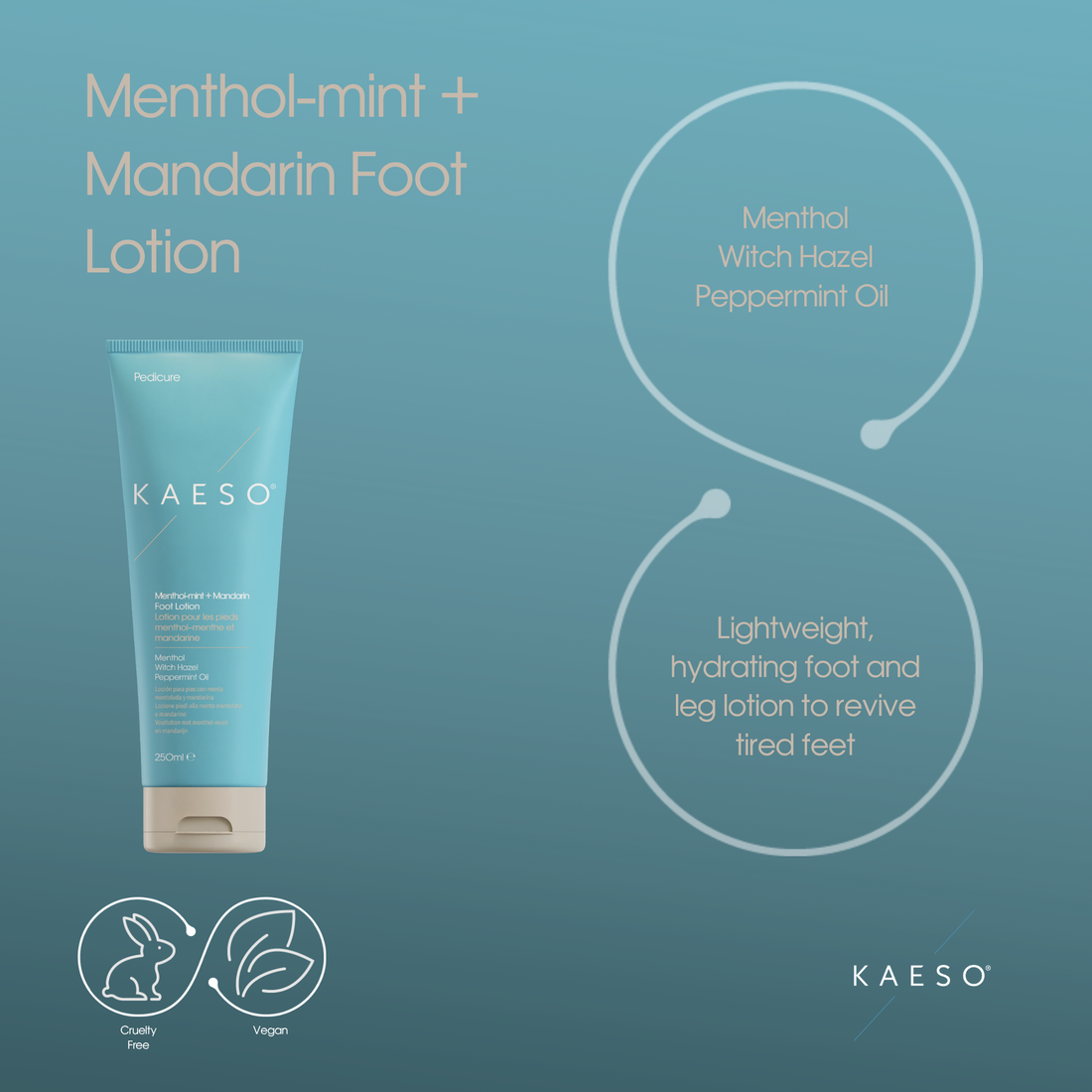 Kaeso Menthol-mint + Mandarin Foot Lotion