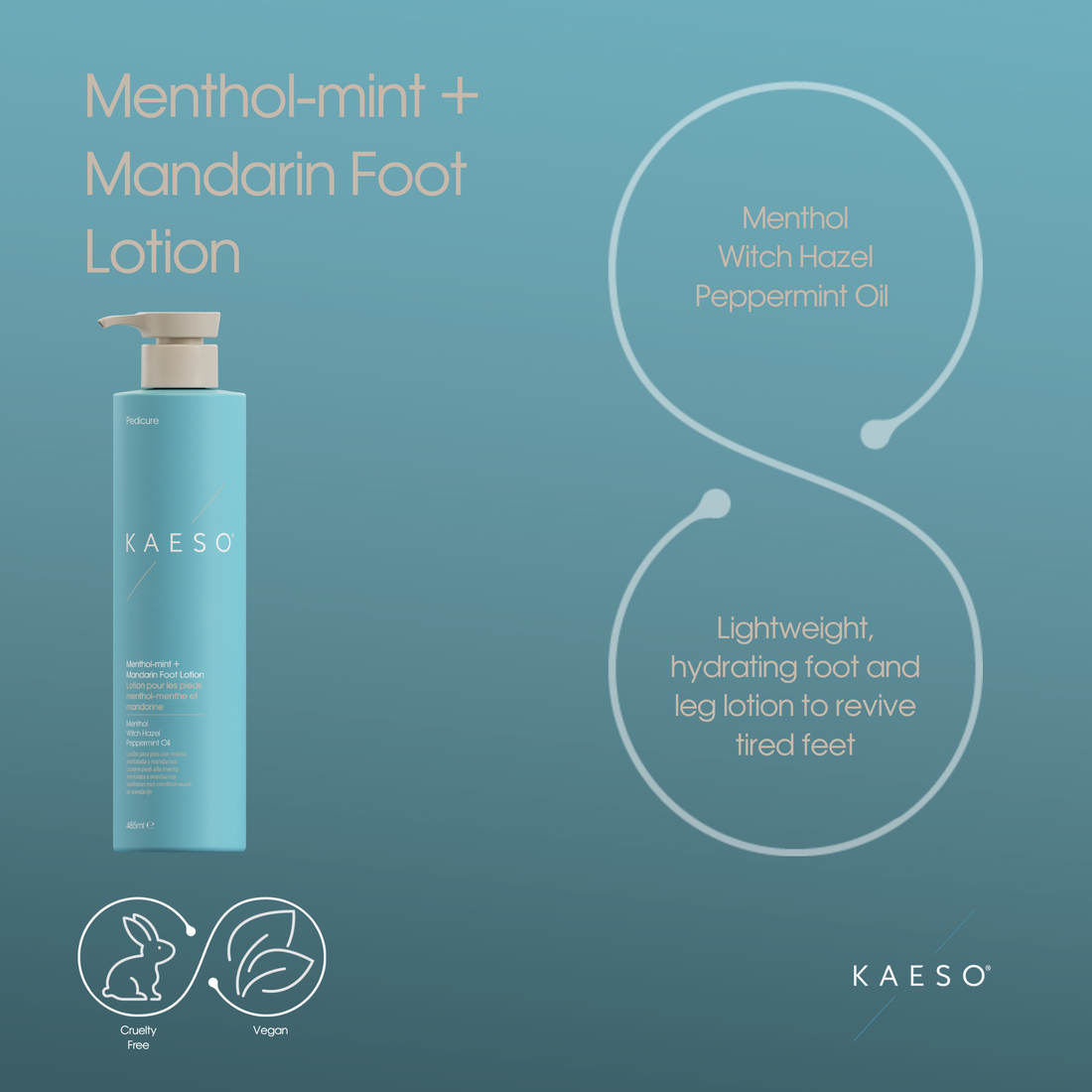 Kaeso Menthol-mint + Mandarin Foot Lotion