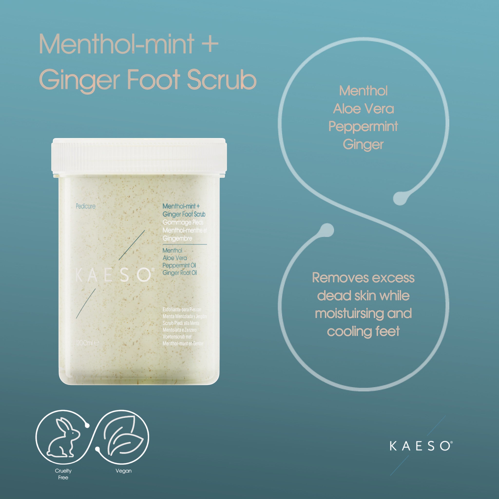 Kaeso Menthol - Mint & Ginger Foot Scrub