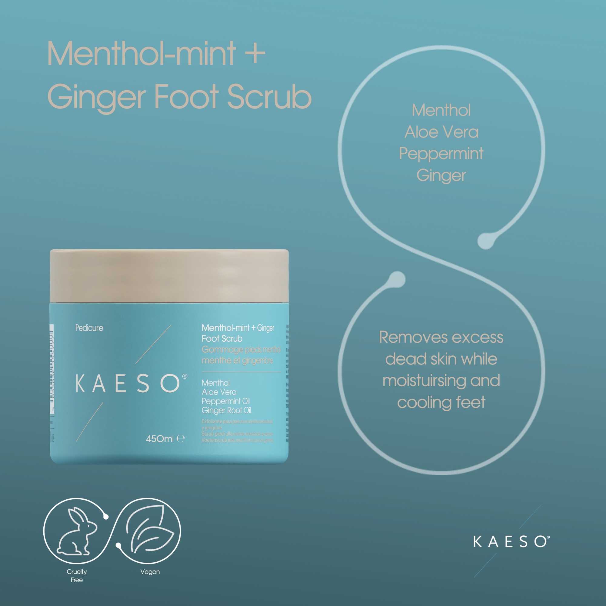 Kaeso Menthol - Mint & Ginger Foot Scrub