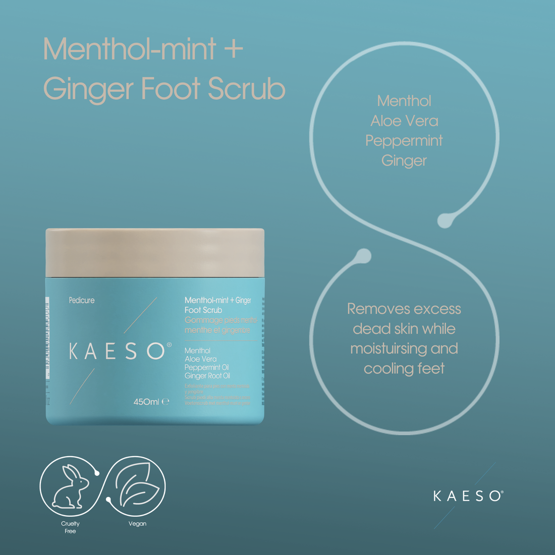 Kaeso Menthol - Mint & Ginger Foot Scrub