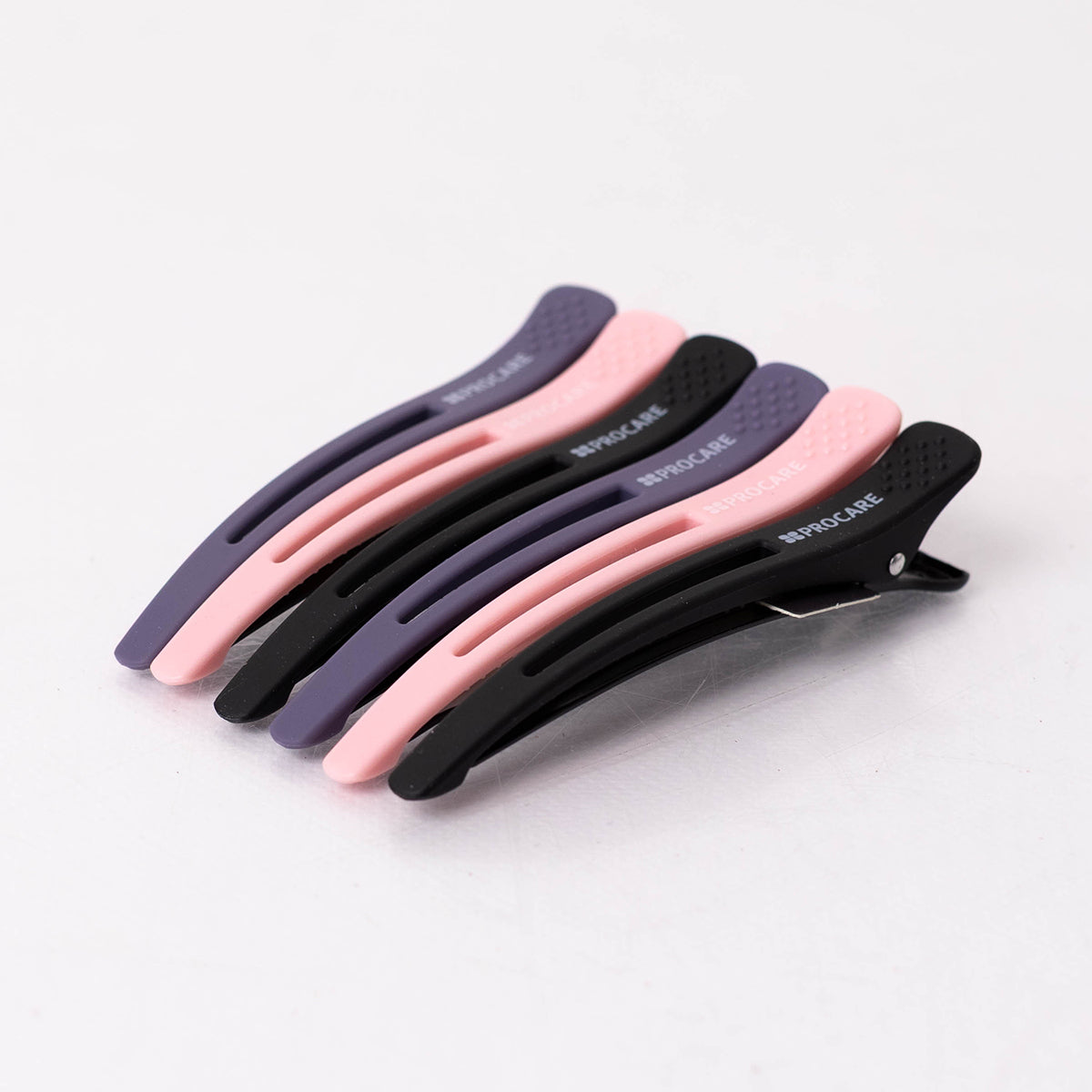Procare Premium Hair sectioning clips Grey/Pink/Black x 6