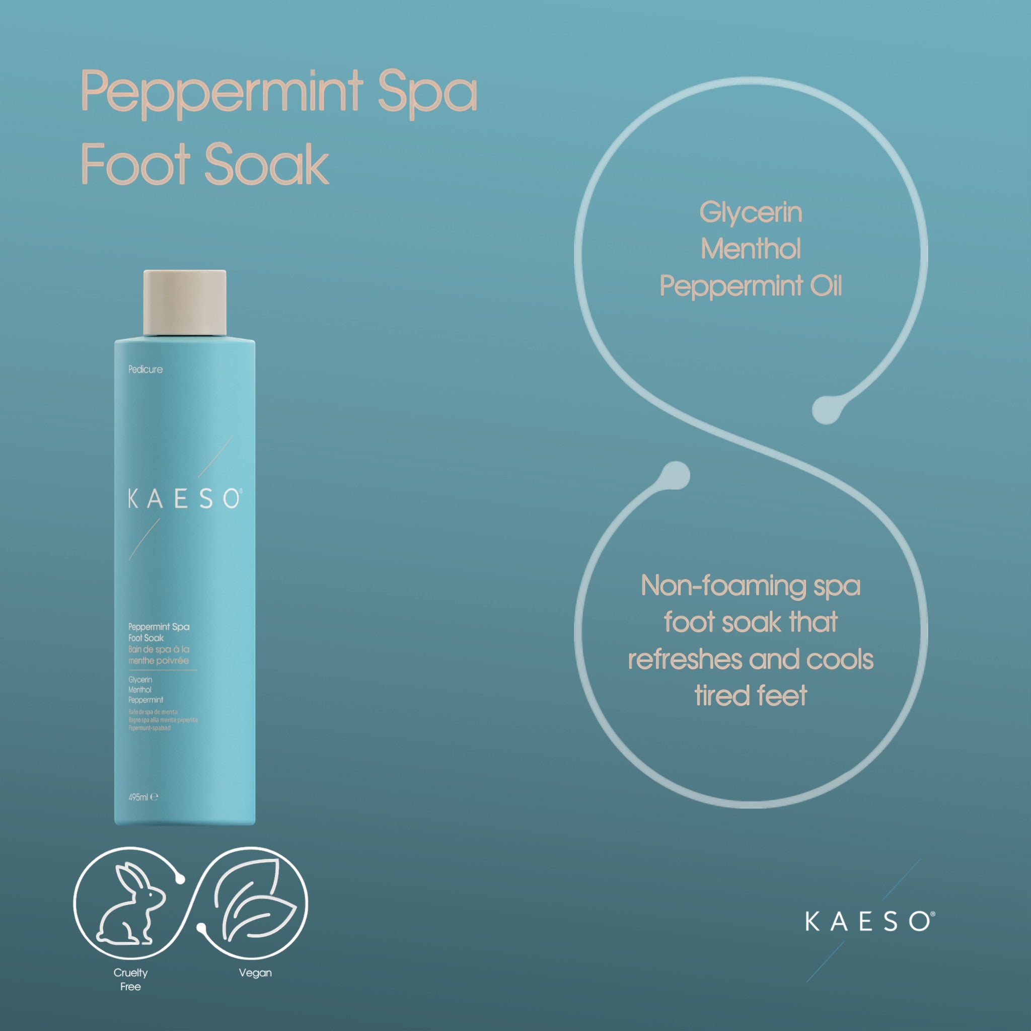 Kaeso Peppermint Spa Foot Soak 495ml