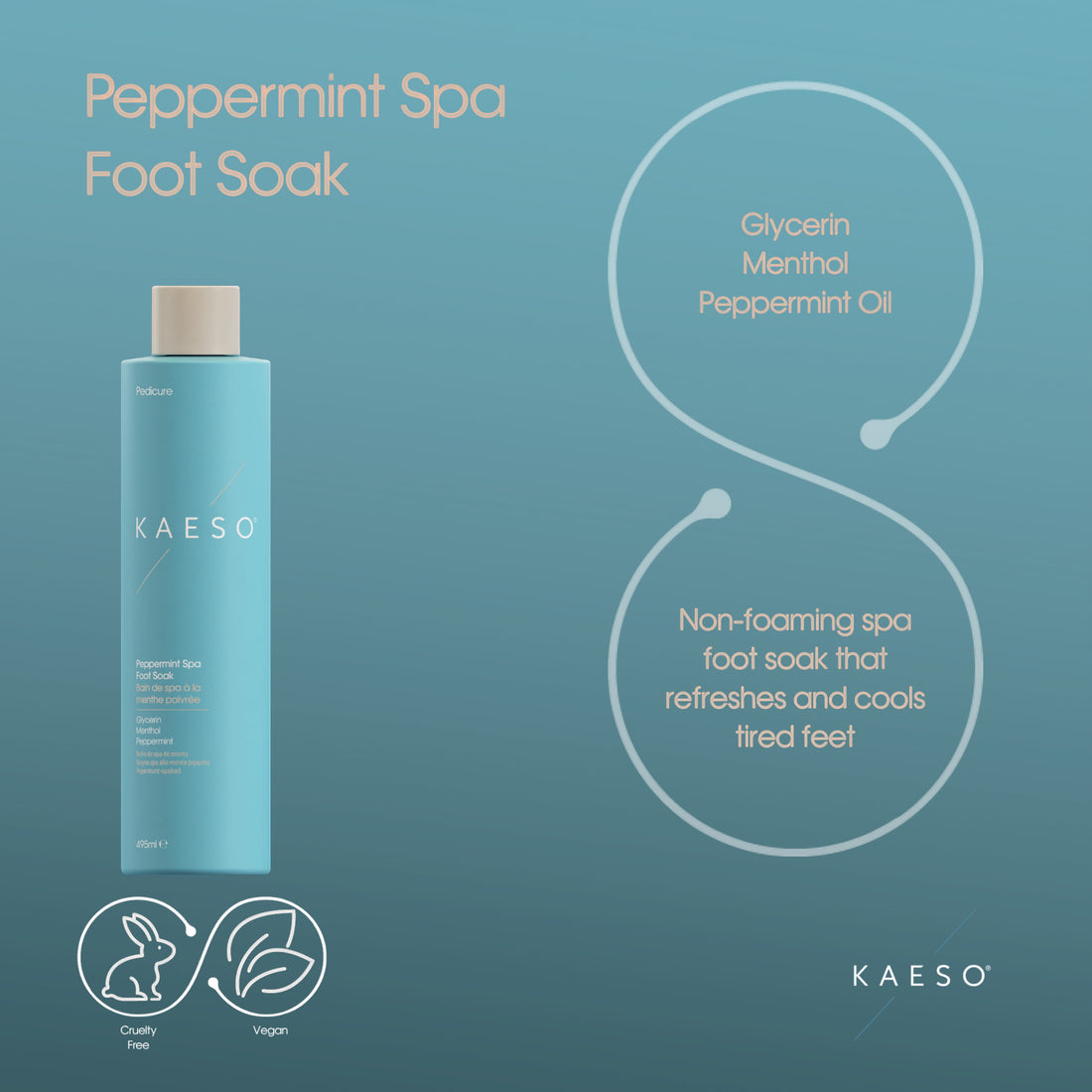 Kaeso Peppermint Spa Foot Soak 495ml