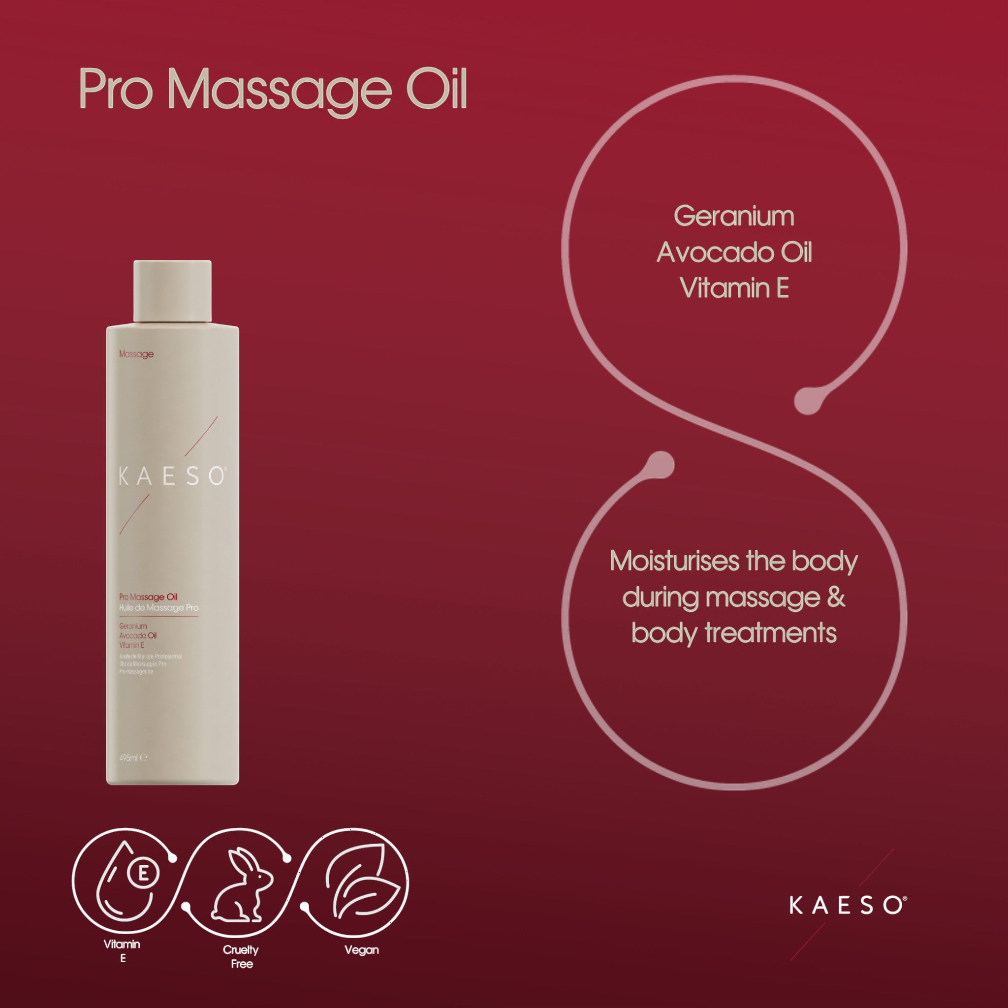 Kaeso Pro Massage Oil 495ml