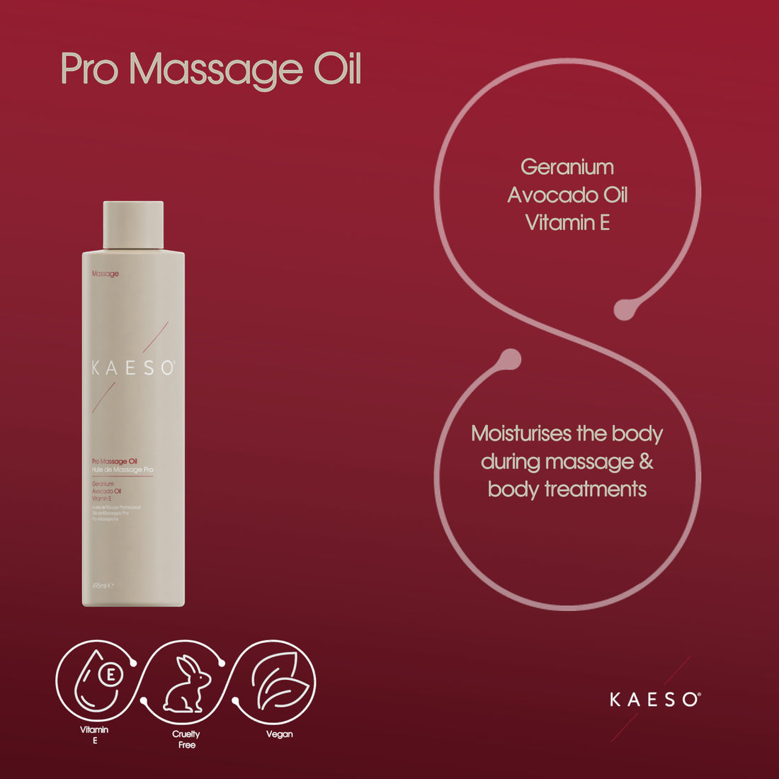 Kaeso Pro Massage Oil 495ml