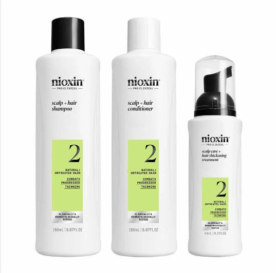 NIOXIN Hair Starter Kit System 2 for Natural Hair with Progressed Thinning