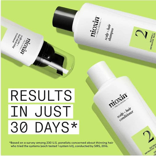 NIOXIN Hair Starter Kit System 2 for Natural Hair with Progressed Thinning