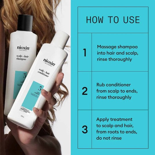 NIOXIN Hair Starter Kit System 3 for Coloured Hair with Light Thinning
