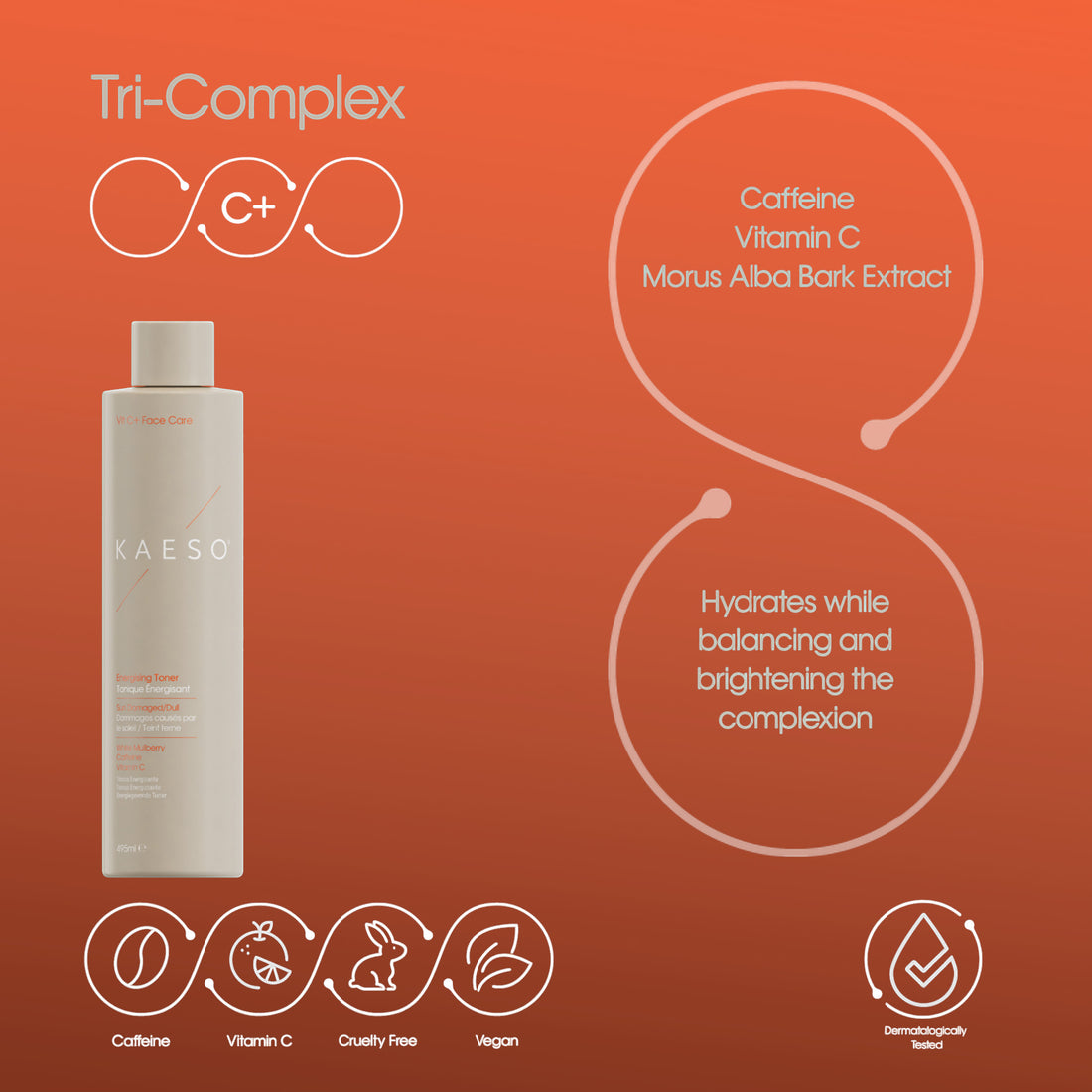 Kaeso Vitamin C+ Energising Toner 495ml