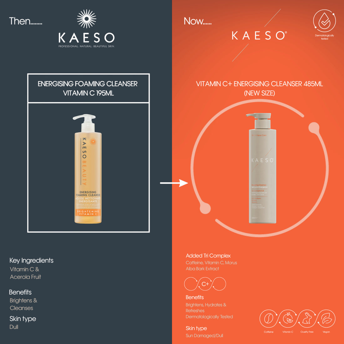 Kaeso Vitamin C+ Energising Cleanser 485ml