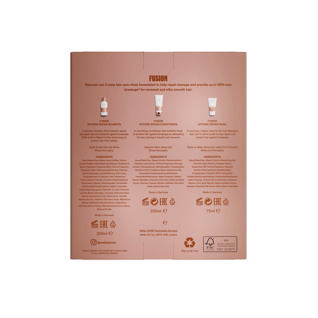 Wella Professionals Fusion Intense Repair Make It You Haircare 3 Piece Gift Set