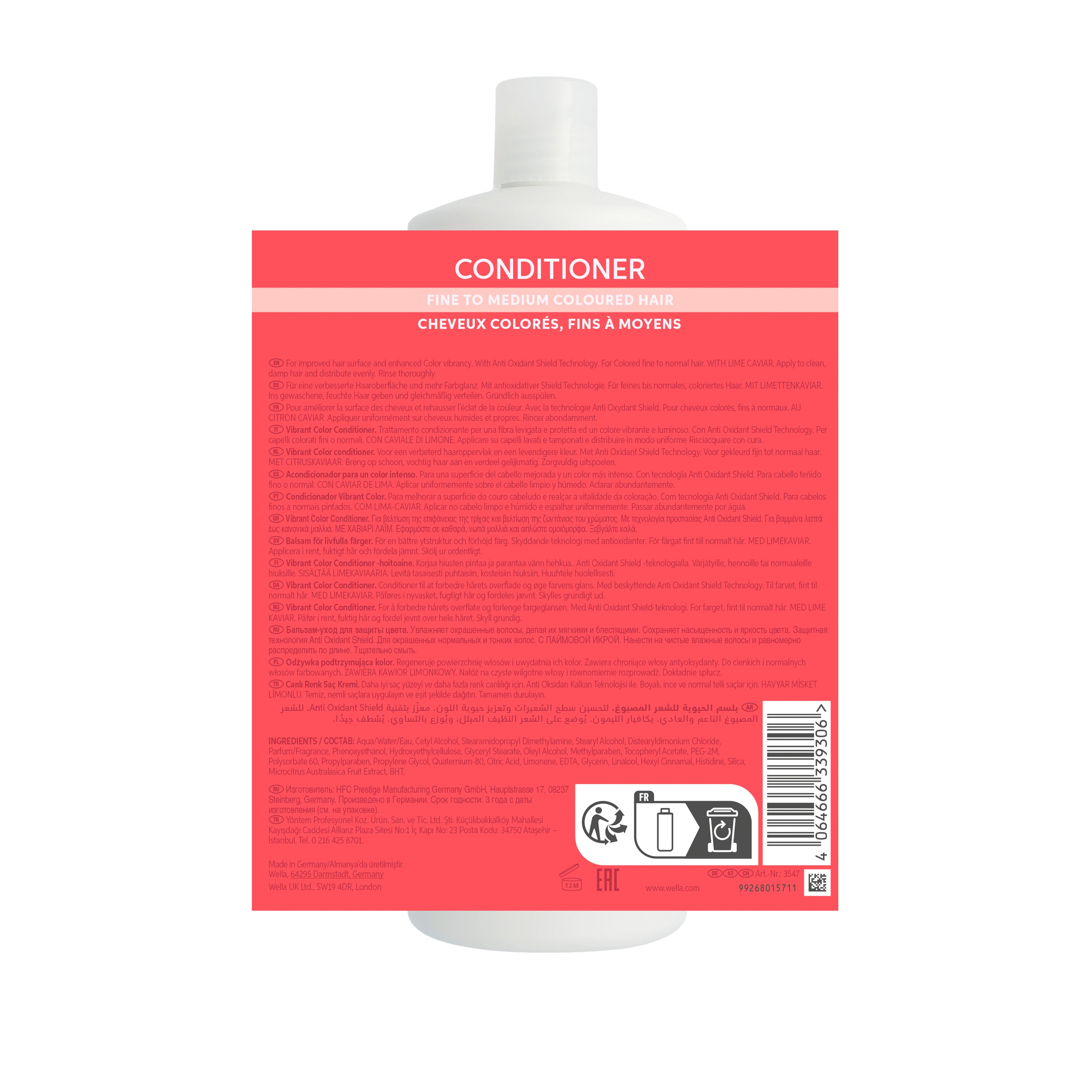 Wella INVIGO Color Brilliance Vibrant Color Conditioner For Fine/Normal Hair 1000ml